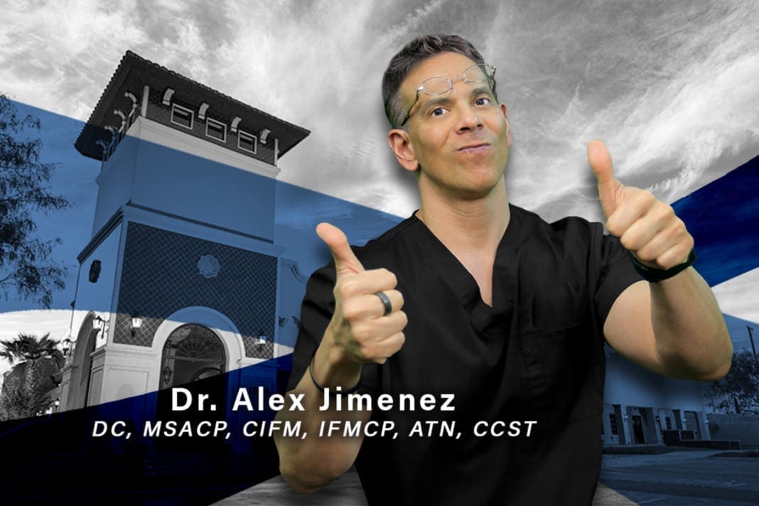 Image of Dr. Alex Jimenez with thumbs up standing in front of his office clinic.