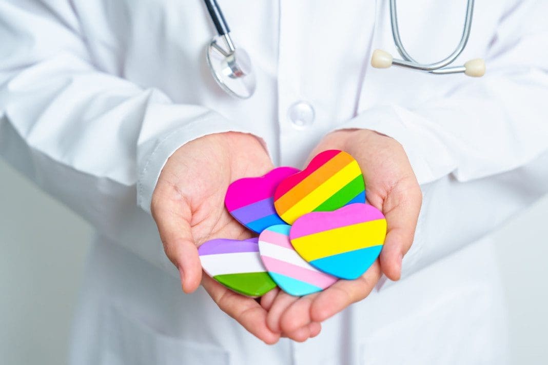 LGBT pride month concept or LGBTQ+ or LGBTQIA+ with rainbow colo