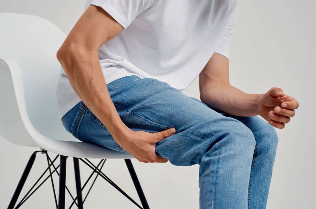 foot injury joint pain treatment light background